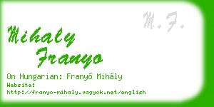 mihaly franyo business card